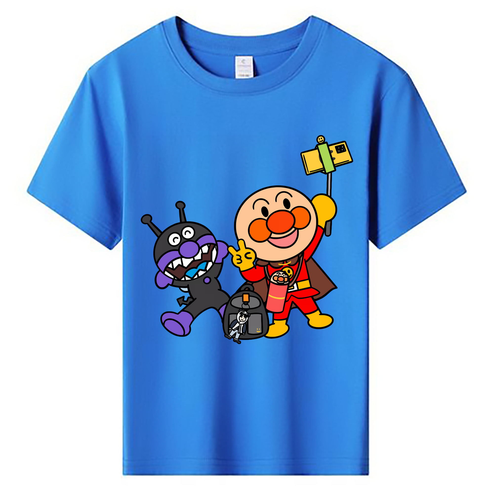 （画像用） アンパンマン Anpanman 綿100％キッズTシャツ（フロントプリント）
